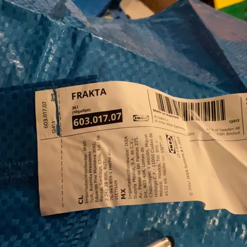 IKEA X2 FRAKTA extra Large BLUE Shopping Tote Bags NEW - Picture 8 of 8